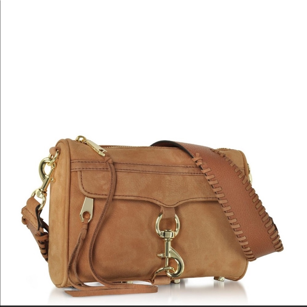 Mini M.A.C. Almond Nubuck Crossbody w/ Guitar Strap